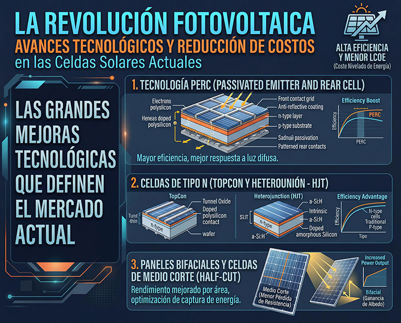 La Revolución Fotovoltaica: Avances Tecnológicos y Reducción de Costos en las Celdas Solares Actuales